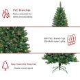 thumbnail image 5 of Jeco 7' Pre-Lit Artificial Christmas Tree, 350 Multi-Color Lights, Metal Stand, 5 of 8