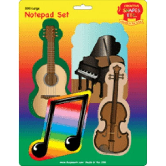 SHAPES ETC. Large Notepad Set - Musical Instruments
