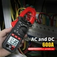 thumbnail image 3 of SK213 Digital Meter 600A Clamp Multimeter with 25mm Large Jaw Opening for Home Circuit Testing Battery Not Included, 3 of 14