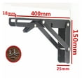 thumbnail image 6 of 2PCS 8-20 Inch Black Triangle Folding Angle Bracket Heavy Support Adjustable Wall Shelves Mounted Table Shelves Home Hardware, 6 of 7