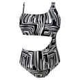 thumbnail image 1 of Traje de Baño Ocean Pacific para Mujer Completo Asimetrico en Tirantes, Cuello Redondo, Estampado Figuras Multicolor Talla G, 1 of 4