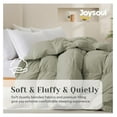 thumbnail image 2 of King Size Down Comforter - All Season Ultra Soft Goose Down & Fiber Fill, Luxury Hotel Sage Green Duvet Insert with Corner Tabs (104" X 88"), 2 of 7