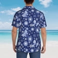 thumbnail image 4 of Fuzoiu Beautiful Snowflake Butterfly Print Hawaiian Shirt for Men, Summer Beach Casual Short Sleeve Button Down Shirts, Men’s Beach Summer Shirts with Pocket,XX-Large, 4 of 7