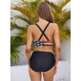 thumbnail image 6 of Womens Two Piece Swimsuits Wrap Front Bikini High Waisted Bottom Tummy Control Bathing Suits, 6 of 7