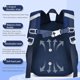 thumbnail image 4 of Mochila para niños pequeños con correa Mochila de dinosaurio para niños pequeños en edad preescolar para niños y niñas (dinosaurio azul rojo), 4 of 5
