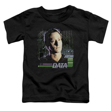 

Trevco Star Trek-Data - Short Sleeve Toddler Tee - Black- Large 4T