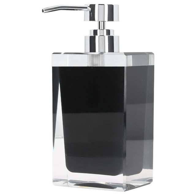 Distributeur de Main Moussant, Doublure en Résine Noire PP Apparence Simple Distributeur de Main Design à Pression pour Cuisine pour Buanderie pour Toilettes