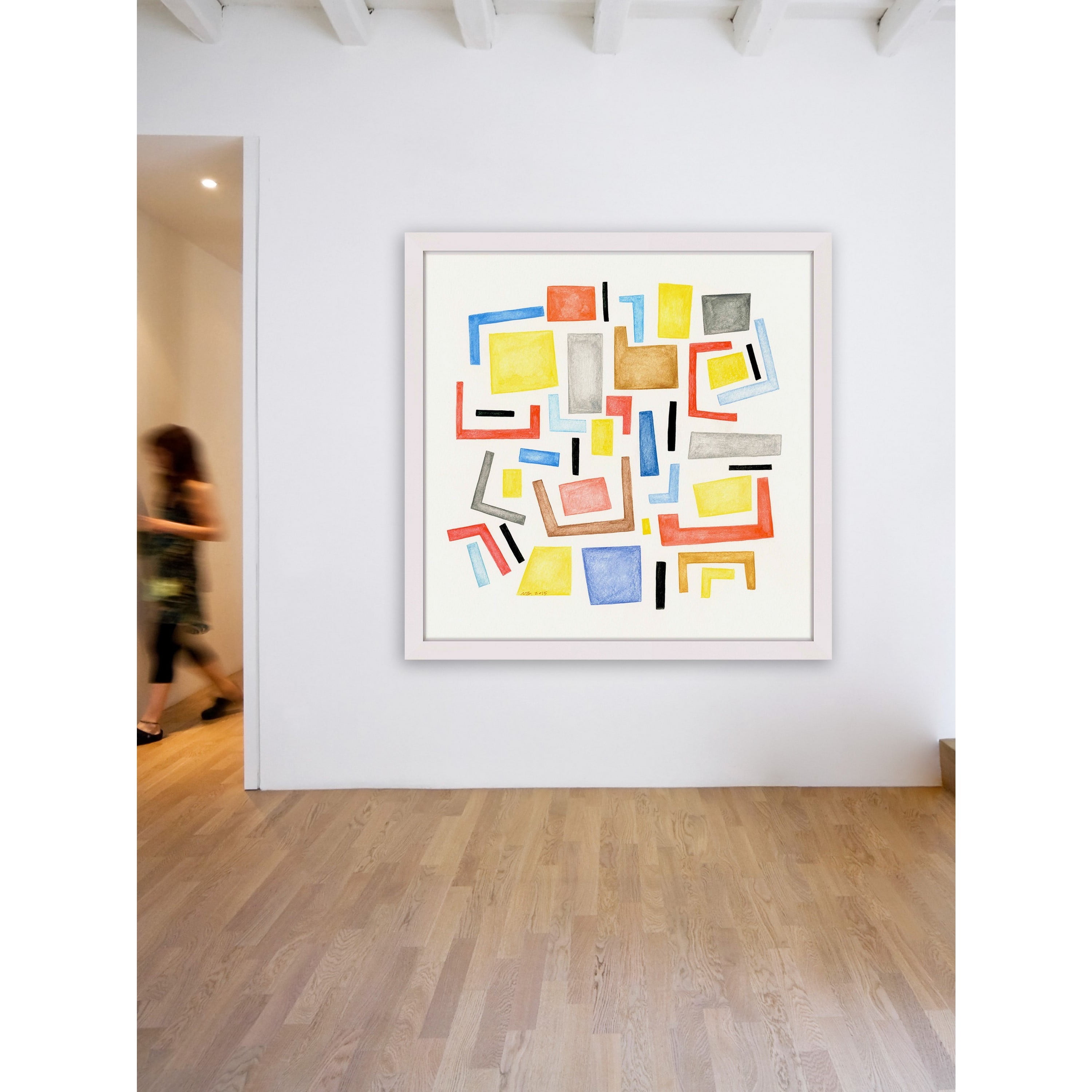 Marmont Hill "Square Maze" by Nikki Galapon Framed Painting Print