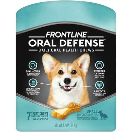 Frontline Oral Defense Dental Chews for Small Dogs, 7 (Best Turmeric For Dogs)