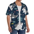 thumbnail image 2 of Kdxio Men'S Hawaiian Shirt For Men Short Sleeve Shirt Friendly Smiling Sharks Summer Casual Holiday Beach Button Down T-Shirts, 2 of 5