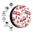 thumbnail image 4 of Logiee Fire Truck Print Spare Tire Cover, Universal Wheel Protectors,Waterproof Dust-Proof UV Sun Wheel Tire Cover,Fit for SUV, RV, Travel Trailer, Truck-17 inch, 4 of 6