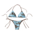thumbnail image 3 of Bikini para mujer set cómodo superior e inferior para los salones de clubes de vacaciones en la playa spas Azul, 3 of 10