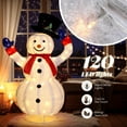 thumbnail image 2 of VINGLI 4ft Lighted Christmas Snowman Outdoor Decorations, Auto Take on/Off Hat, Pre-lit 120 LED Lights Snowman Christmas Ornament Indoor Home Yard Decor, 2 of 7