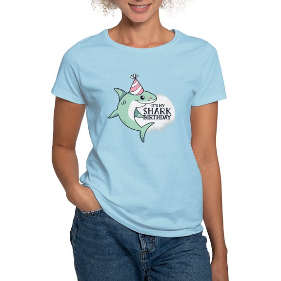 CafePress - Shark Birthday T Shirt - Women's Classic T-Shirt