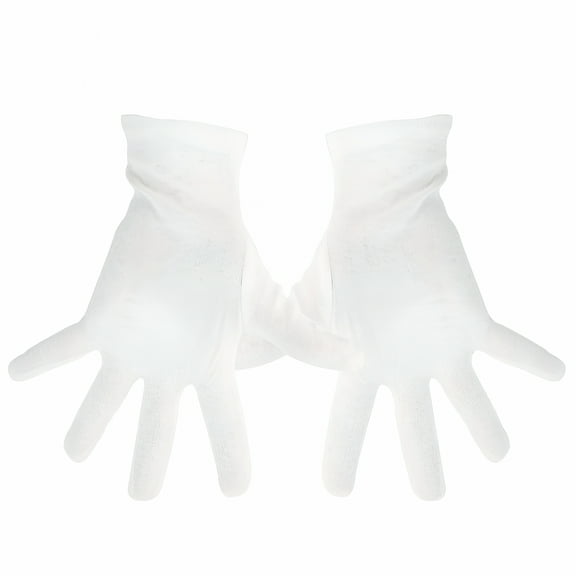 TELOLY Assist the Absorption of Hand Creams Thin Cotton Therapy Gloves, White, 12-piece