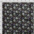 thumbnail image 4 of oneOone Velvet Black Fabric Skull Dress Material Fabric Print Fabric By The Yard 58 Inch Wide-aB, 4 of 5