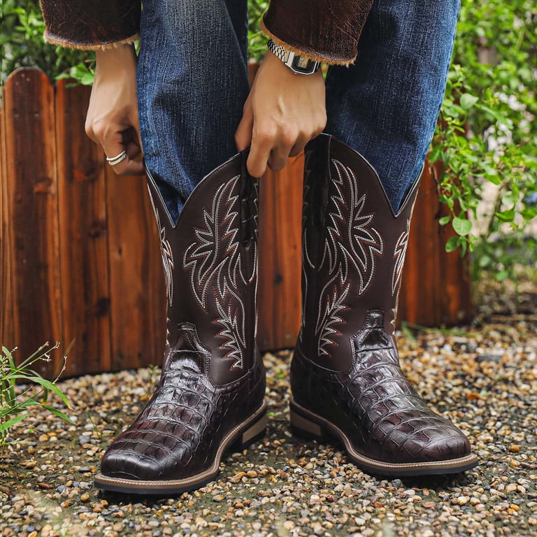 Cowboy Boots for Men Slip on Western Work Booties  display picture 2