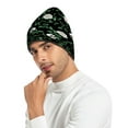 thumbnail image 2 of joogoo Skull Roses Leaf Beanie Hats Cuffed Winter Warm Knit Thick Beanies, 2 of 7