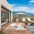 thumbnail image 2 of Orange Grey Geometric Outdoor Rug 4x6 Ft, Non Slip Washable Area Rug, Modern Abstract Color Blocks Patio Rugs Carpet Runner, Large Floor Mat for Indoor/Outdoor Deck Porch Camping, 2 of 8