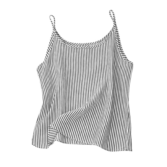 Big Girls T-Shirts Summer Casual Sleeveless Tank Top With Striped Design Vest Tops Tees Size 13-14T