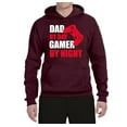 thumbnail image 2 of Wild Bobby,Dad by Day Gamer by Night Funny Gaming Dad Gift, Father's Day, Unisex Graphic Hoodie Sweatshirt, Maroon, Large, 2 of 3