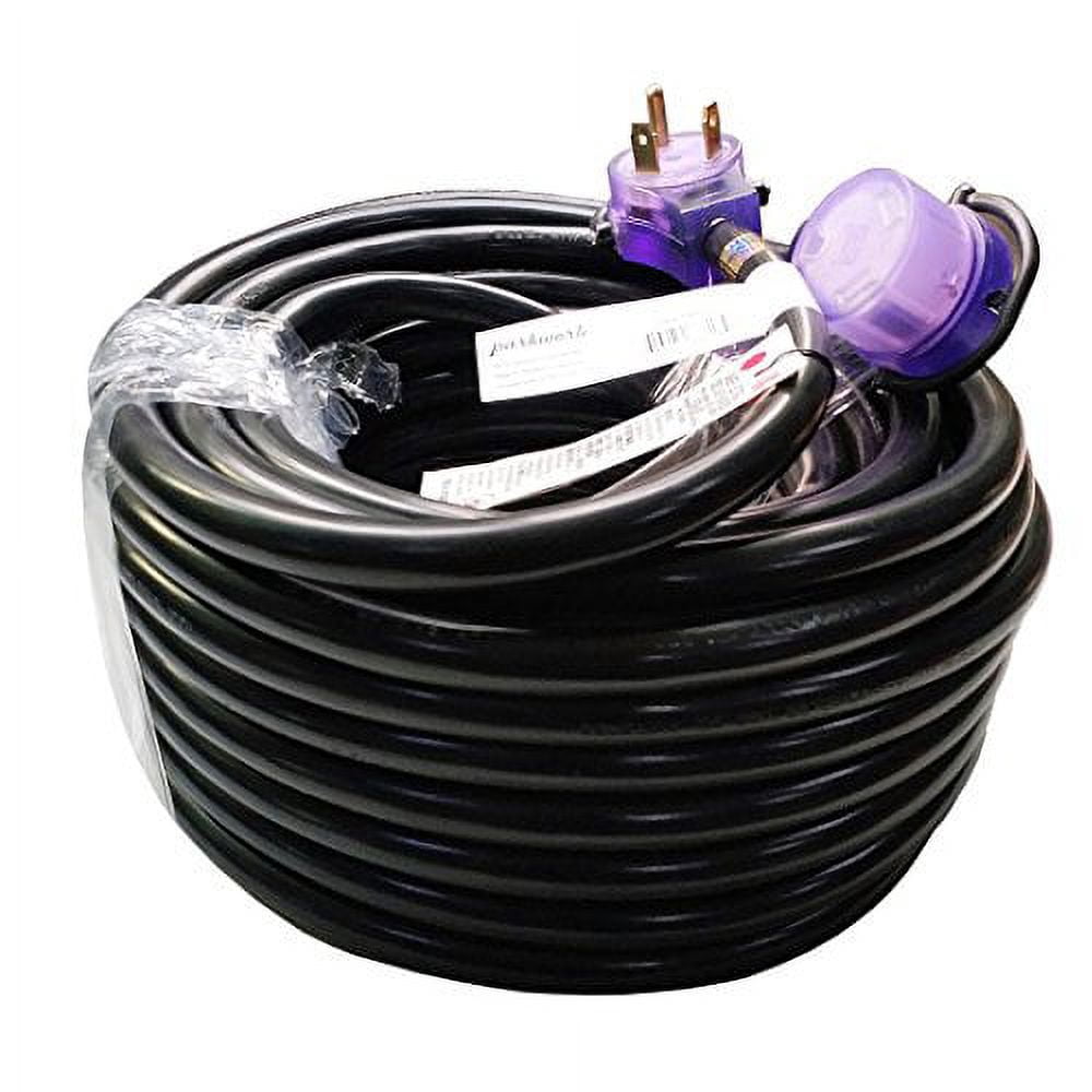 Parkworld 886184 RV 30A Extension Cord NEMA TT-30 with Handle, Camper 30amp TT-30P to TT-30R (75FT)