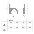 thumbnail image 3 of Clips para Cables de 8mm, Abrazaderas de Clavo para Cables, Organizador de Cables, 100pcs, 3 of 4