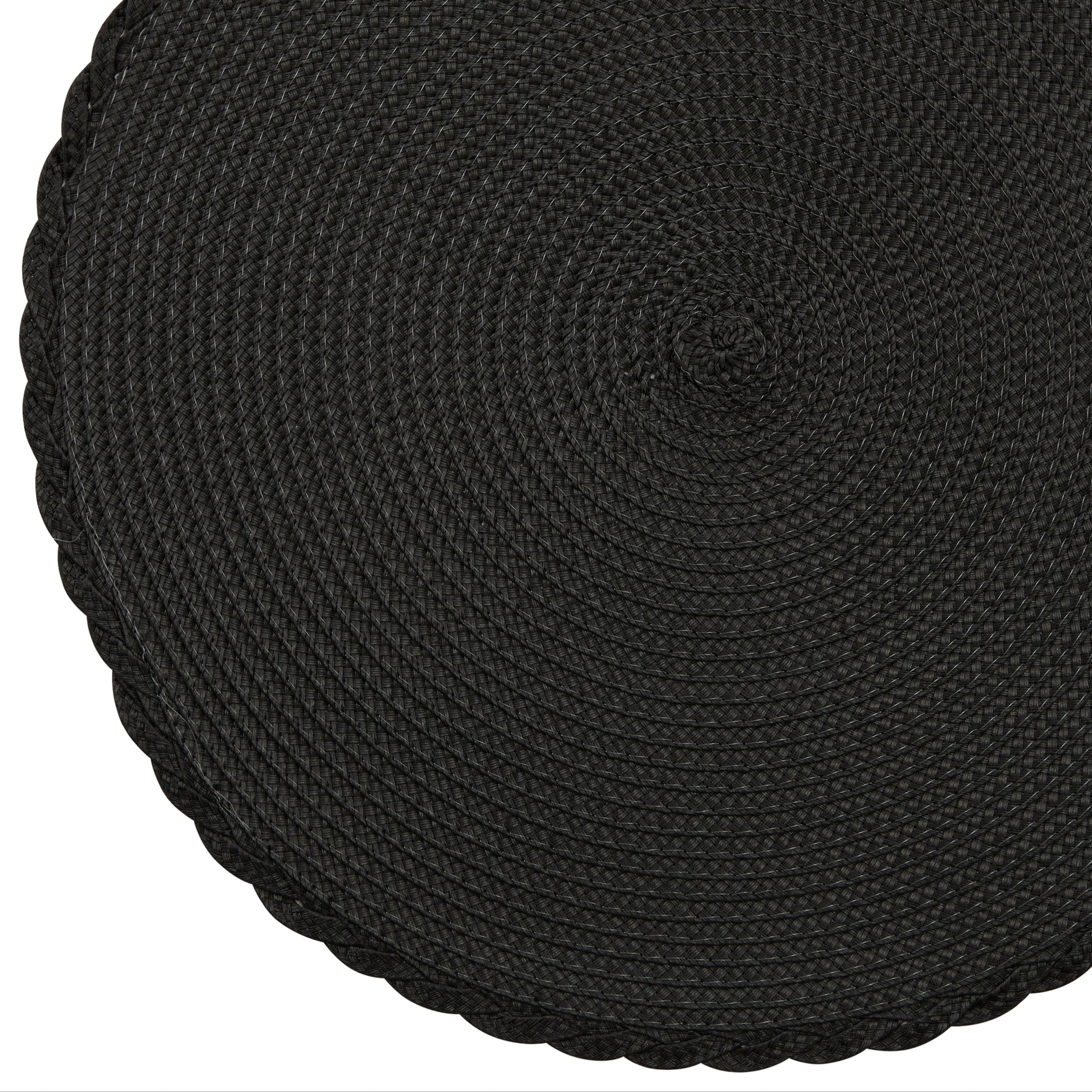 Dainty Home Set of 6 Placemats | Elegant and Durable | 15x15 in Round Woven Non-Slip Washable Place Mats | Tear-Resistant Heat | Resistant Placemats