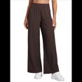 thumbnail image 1 of Pantalones Deportivos Casuales, Cómodos, de Cintura Alta y Pierna para Mujer, con Bolsillos y Sueltos. Marrón Oscuro S, 1 of 6