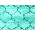 thumbnail image 1 of Ahgly Company Machine Washable Indoor Rectangle Abstract Turquoise Blue Contemporary Area Rugs, 8' x 10', 1 of 4