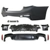 Ikon Motorsports Compatible with 17-20 BMW G30 5 Series Sedan M5 Style Front Bumper Cover + Rear Diffuser PP