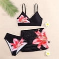 thumbnail image 2 of Xijirk Girls Swimsuit Two Piece Swimwear Floral Print Bikini Adjustable Ties Comfort Fit for Beach Pool,15-16 Years, 2 of 8