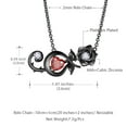 thumbnail image 5 of Black Rose Necklace 3D Vivid Rose Flower Treble Clef Music Note Pendant Women Jewelry Mother Birthday Christmas Valentine's Day Gifts for Her, 5 of 8