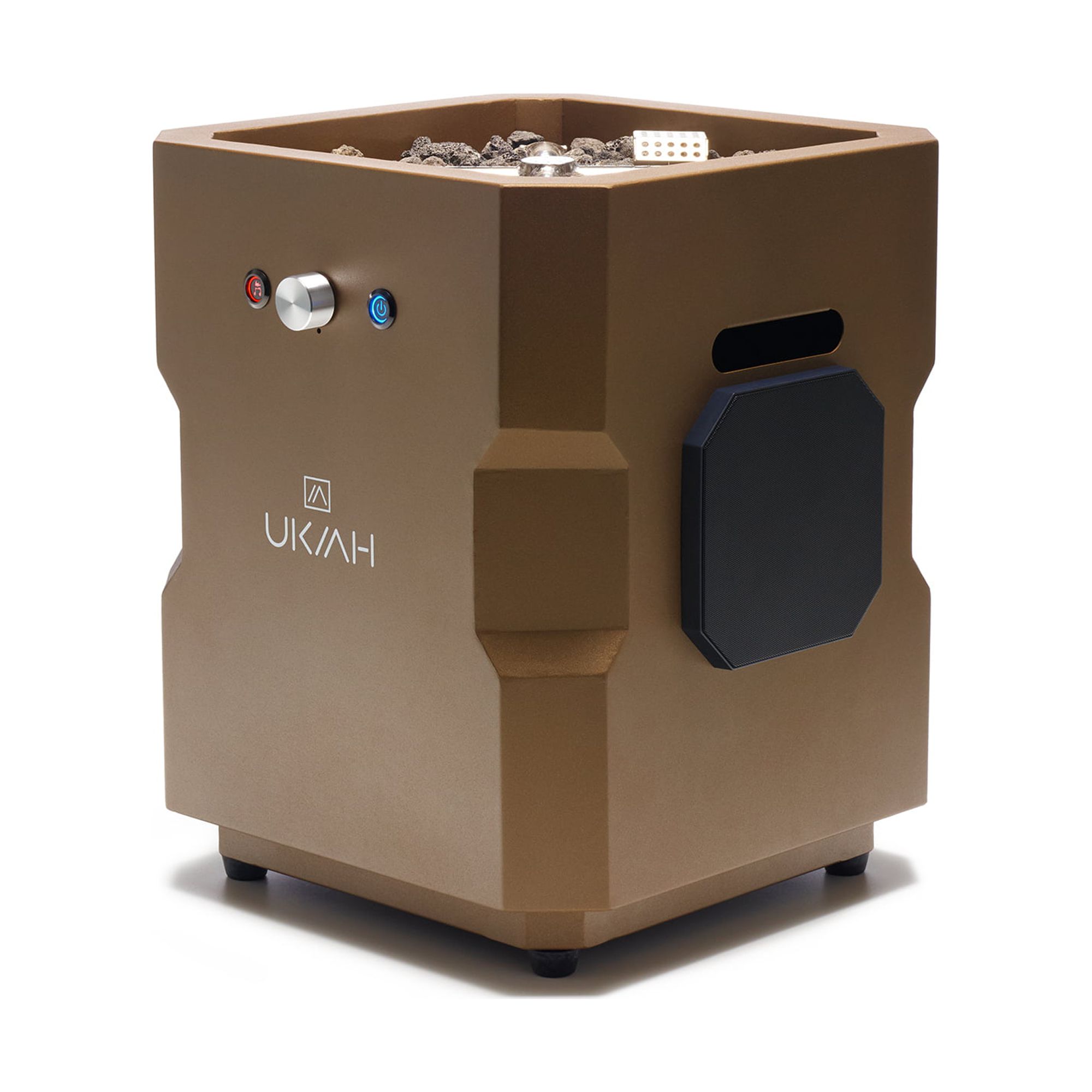 Ukiah Co Tailgater II Portable Wireless Fire Pit with 2.1 Sound System, Bronze