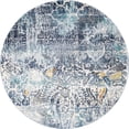 thumbnail image 2 of Rugs.Com Malibu Collection Round Rug ‚Äì 5 Ft Round Blue Low-Pile Rug Perfect For Kitchens, Dining Rooms, 2 of 4