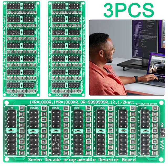 Placa resistencia 7 décadas módulo SMD resistencia programable 1R-9999999R/1R 3 uds.