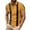 Yellow, variant on Men's Vintage Knit Polo Shirt Short Sleeve Striped Button Down Knitting Golf Shirts