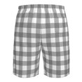 thumbnail image 6 of Naloa Gray Checkboard Men's Beach Shorts, Surfing shorts, Swim trunks, Quick Dry Swim Trunks for Surfing Beach Fun - 3X-Large, 6 of 9
