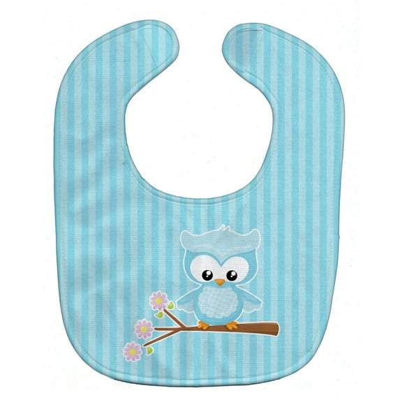 Caroline's Treasures Baby Bib, Bird on Branch, Blue Stripe