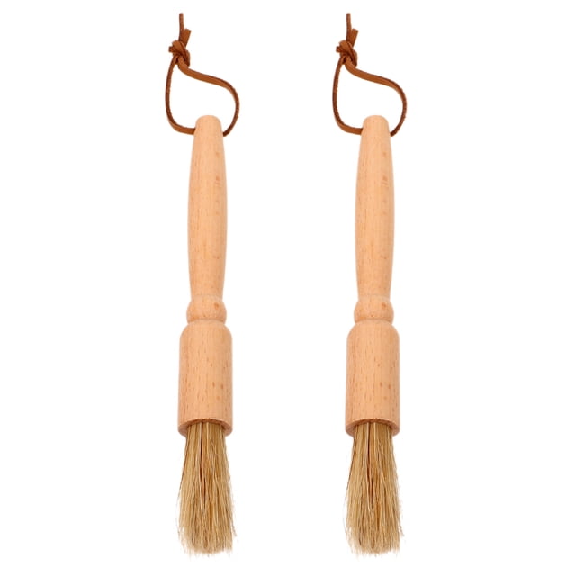 KAKOWELY espresso tools 2pcs Coffee Grinder Cleaning Brush Espresso Machine Cleaner Tool With Wood Handle Coffee Powder Cleaning Household Coffee Brush Multi-Function Coffee Clean Brush