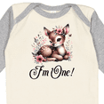 thumbnail image 4 of Inktastic 1st Birthday Cottagecore Baby Girl Deer Girls Long Sleeve Baby Bodysuit, 4 of 5