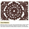 thumbnail image 4 of Crochet Doilies, 4Pcs 4" Cotton Woven Fabric Coasters, Lace Round Handmade Coasters with Floral Pattern for Wedding Party Decoration (Chocolate), 4 of 5