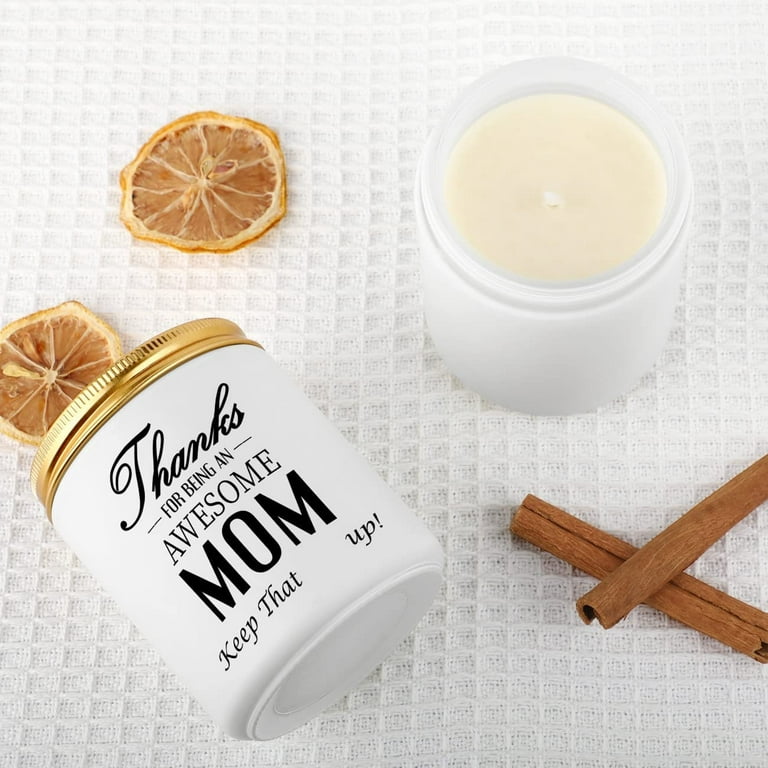 Unique Scented Soy Candle Gifts for Mom from Daughter or Son - Funny  Novelty Thank You Presents for Women on Christmas, Birthdays, Thanksgiving