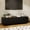 Black, variant on 58 Inch TV Stand with Modern Spiral Wave Design, Media Console with Storage Cabinet and 2 Drawers for Living Room Bedroom, White