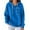 Blue, variant on Bibifish Womens Hoodies Solid Color Drawstring Hood Long Sleeve Hoodies With Pocket Loose Fit Modern Casual Dates Daily Timeless Pullover Tops