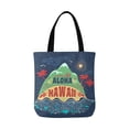 thumbnail image 1 of ASHLEIGH Aloha Hawaii Tropical Palm Tree Moutain and Sun Canvas Tote Bag Tote Shopping Bag Washable Grocery Tote Bag, Craft Canvas Bag for Women Men Kids, 1 of 3