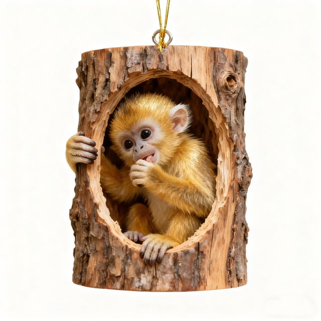 Adornos para Árbol de Navidad Ajj251119002 | Adornos Navideños Acrílicos de Animales Del Bosque | Bonita Decoración Navideña Colgante | Adornos de Animales Coloridos y Duraderos para El Árbol de Navi
