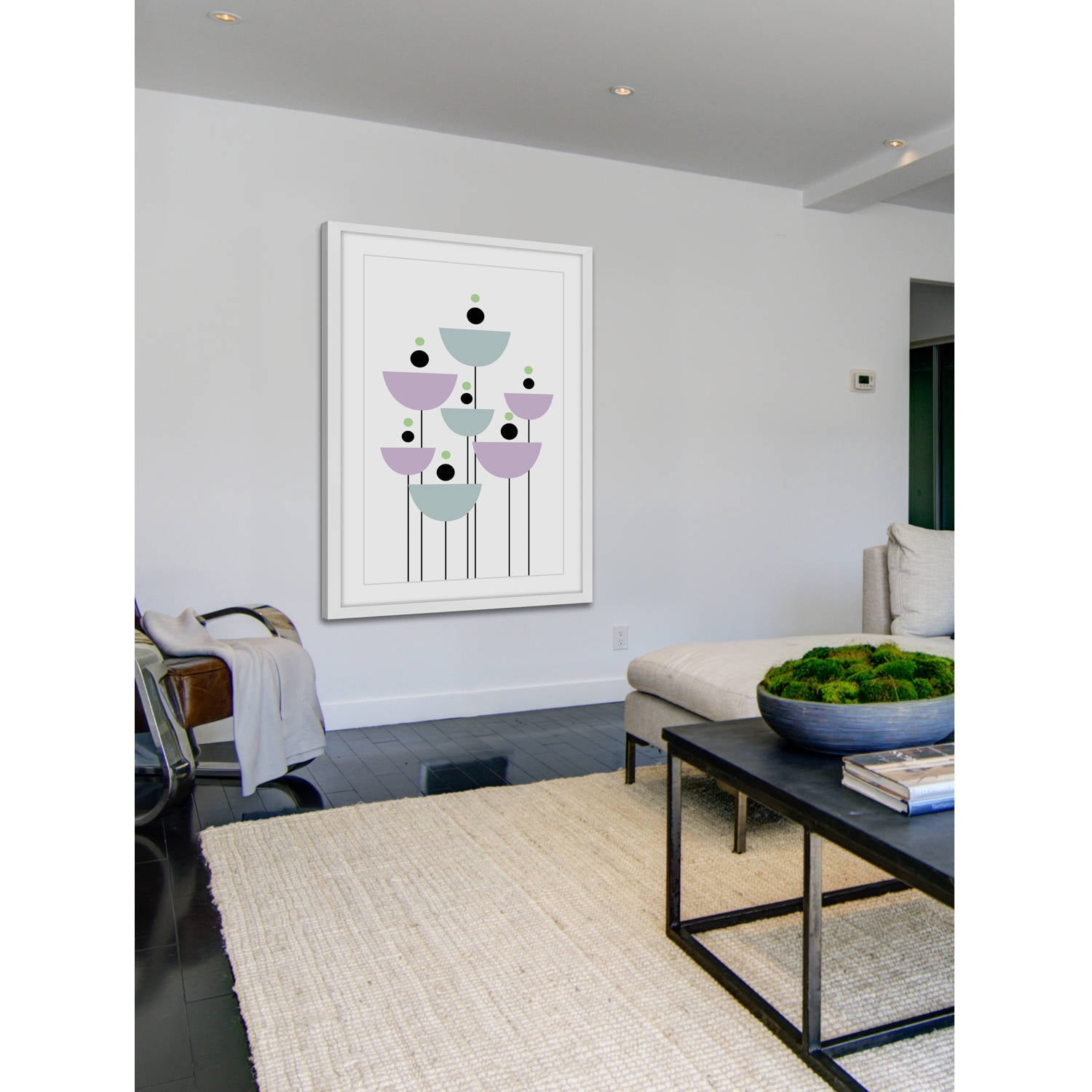 "Bowl Flowers" Framed Painting Print