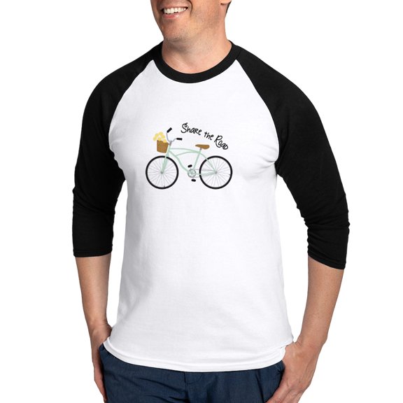 CafePress - Share The Road Baseball Jersey - Cotton Baseball Jersey, 3/4 Raglan Sleeve Shirt