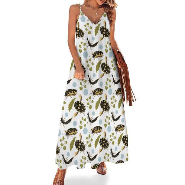 Vestido sin mangas Sunburst Diving Beetles Vestidos de noche para mujer Vestidos de verano para mujer